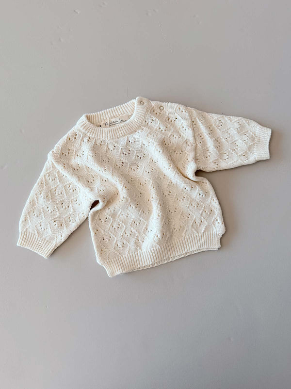 Mila Pointelle Cotton Sweater