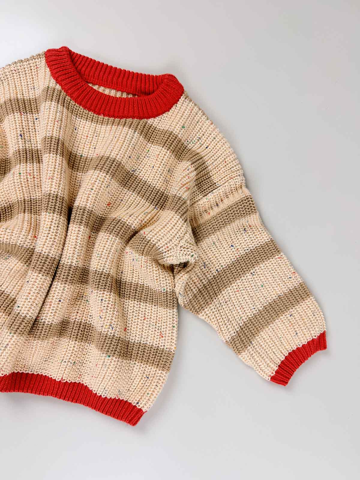 Jamie Unisex Cotton Sweater | Desert Stripe