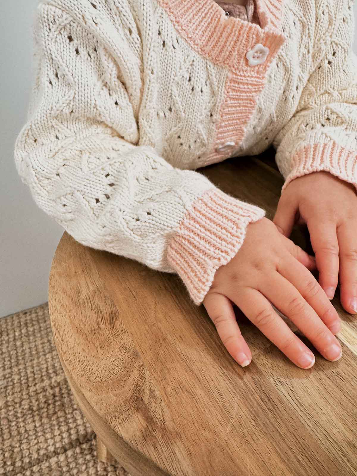 Mila Scollop Cardigan | Cream Blossom