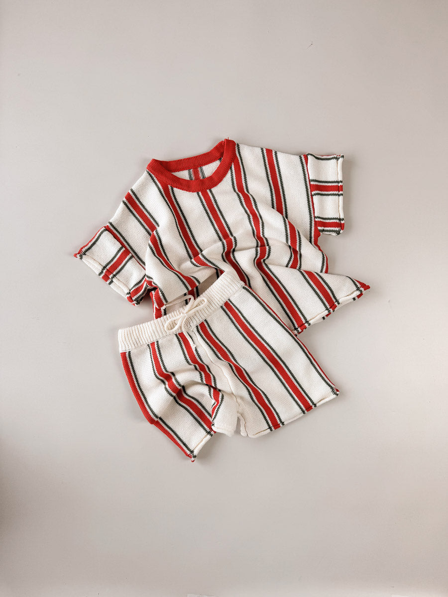 Retro Stripe Cotton Set