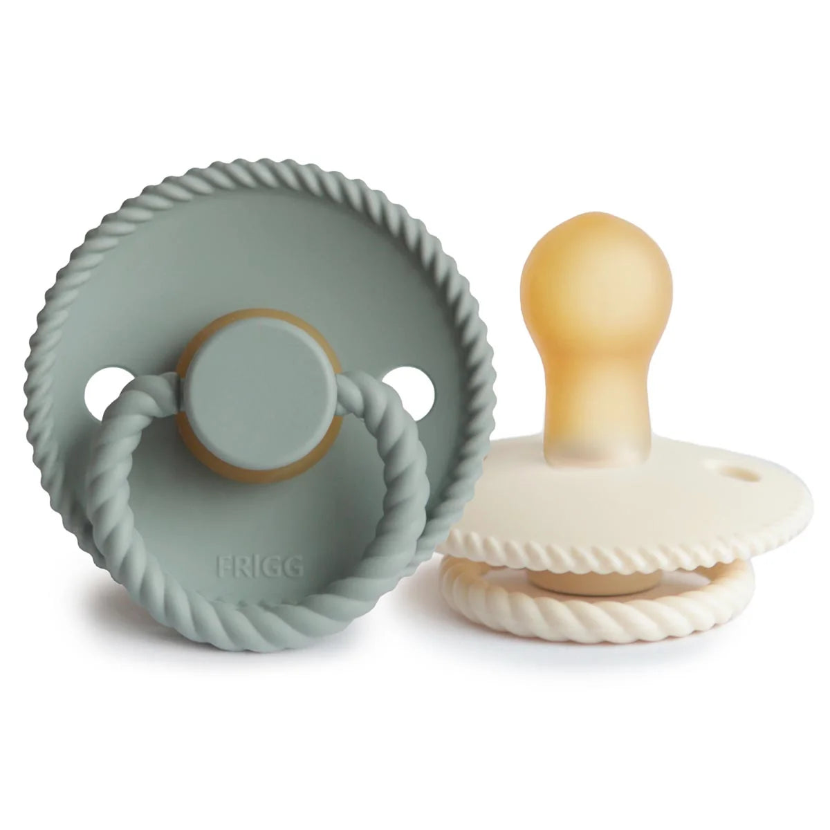 Rope Phase 2-Pack Pacifiers | Latex | Sage/Cream