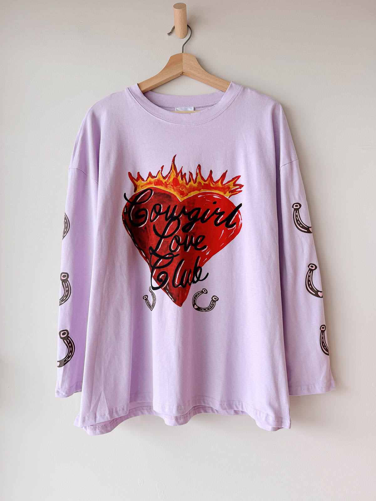 Oversized Pullover | Purple cowgirl love club