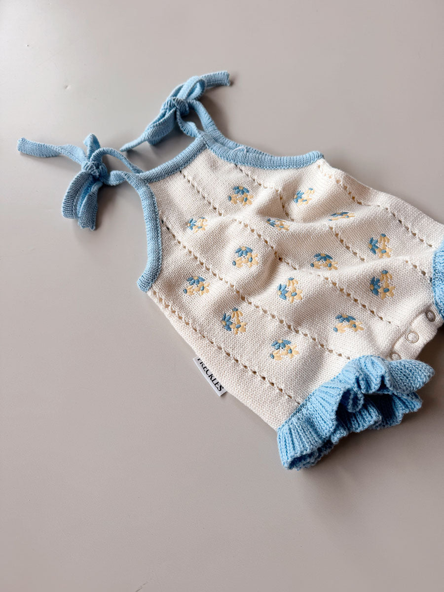 Bloom Pointelle Tie Romper | Pansy