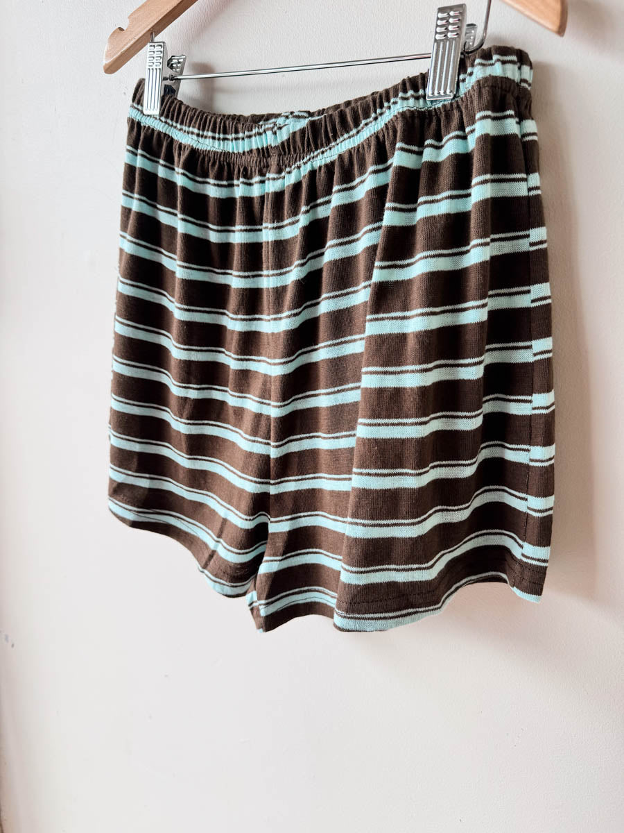 Womens LS Ribbed SET | Choc/Blue