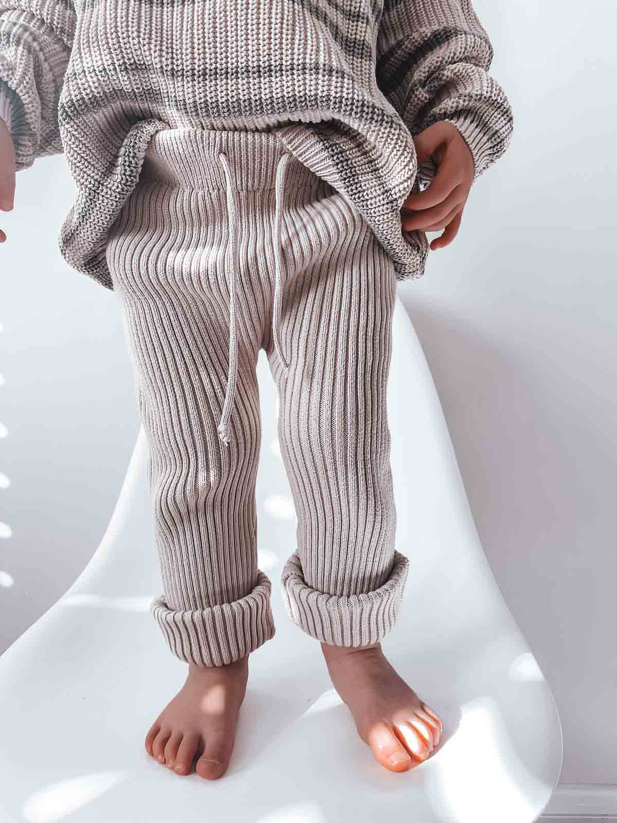 Thick cotton ribbed Pants