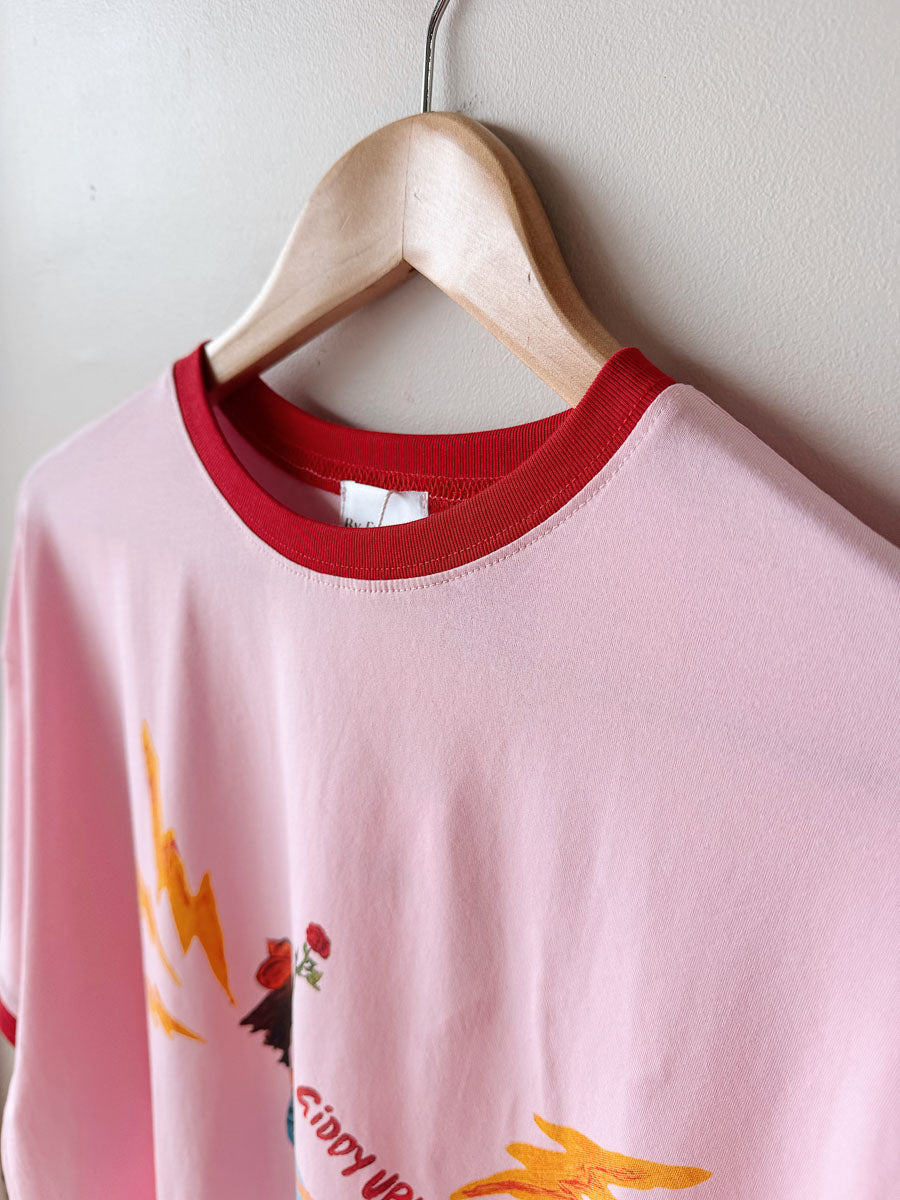Womens SS Tee | Giddy Up Pink/Red
