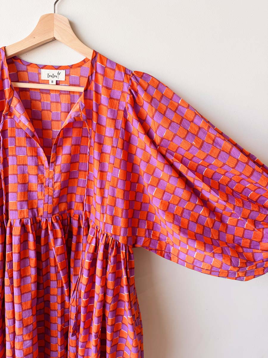 Willow Organic Cotton Midi | Dusk Check