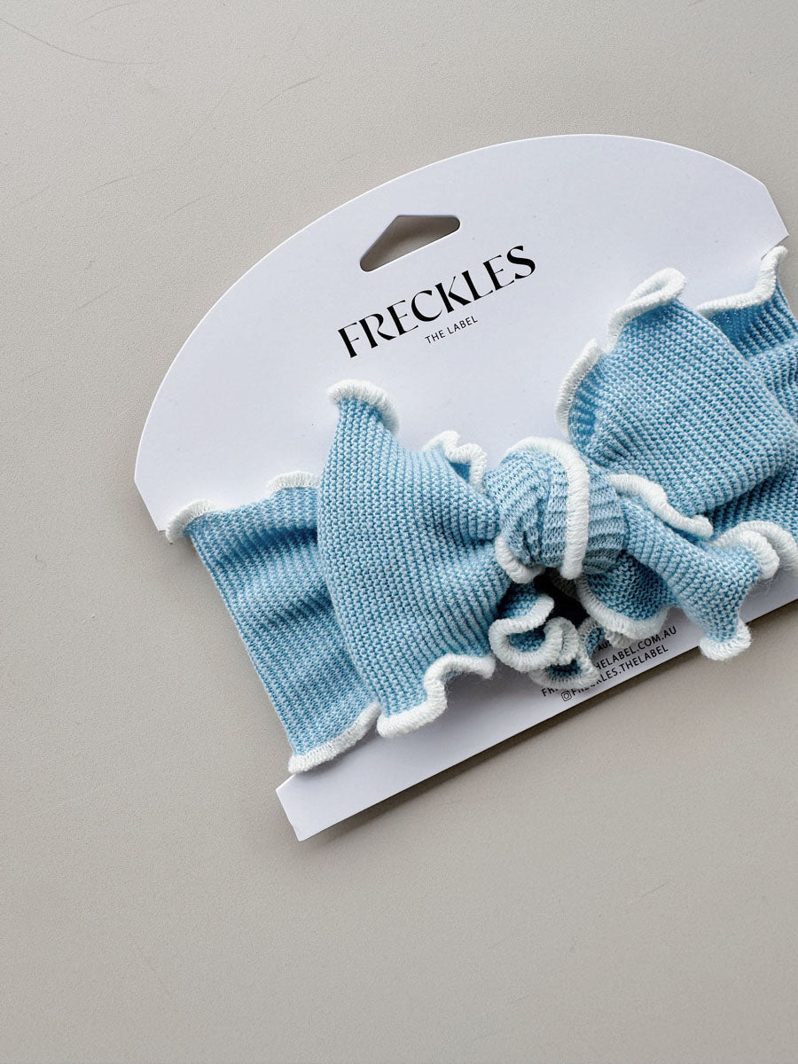 Knit Frill Baby Headband | Arctic/Snow