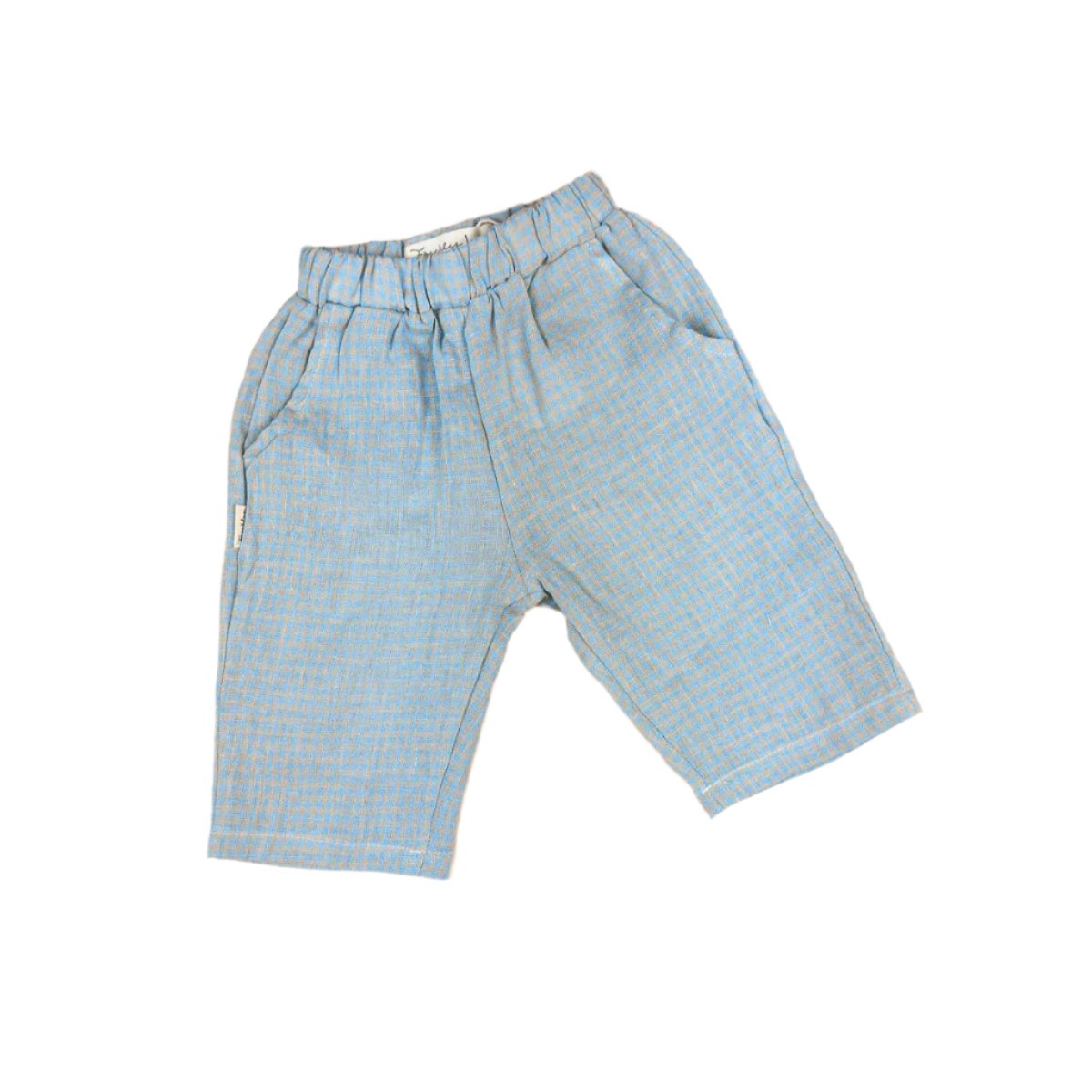 Bobbie Linen Unisex Pants | Seafoam Gingham