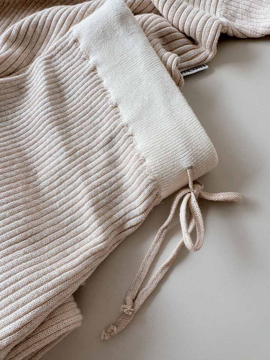 Women's Fine Rib Set | Sand