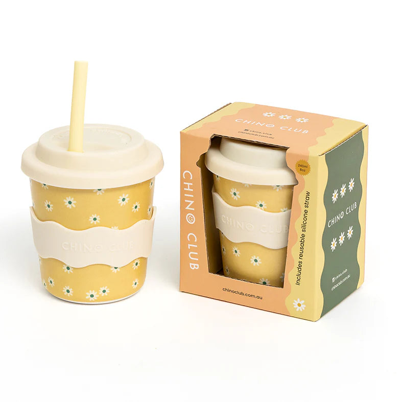 Reuseable Kids Keep Cup 8oz | Yellow Daisy
