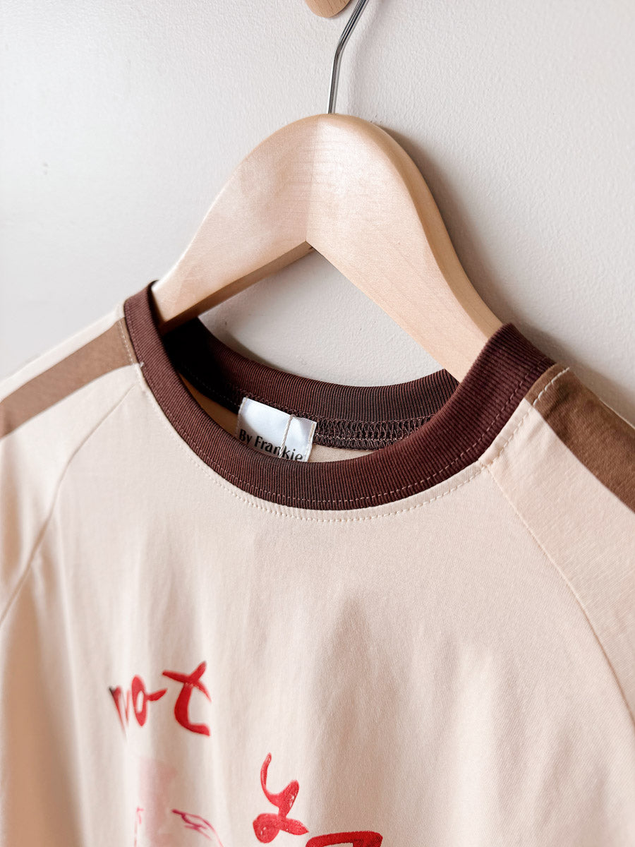 Womens SS Tee | Not Your Darlin' | Beige/Choc