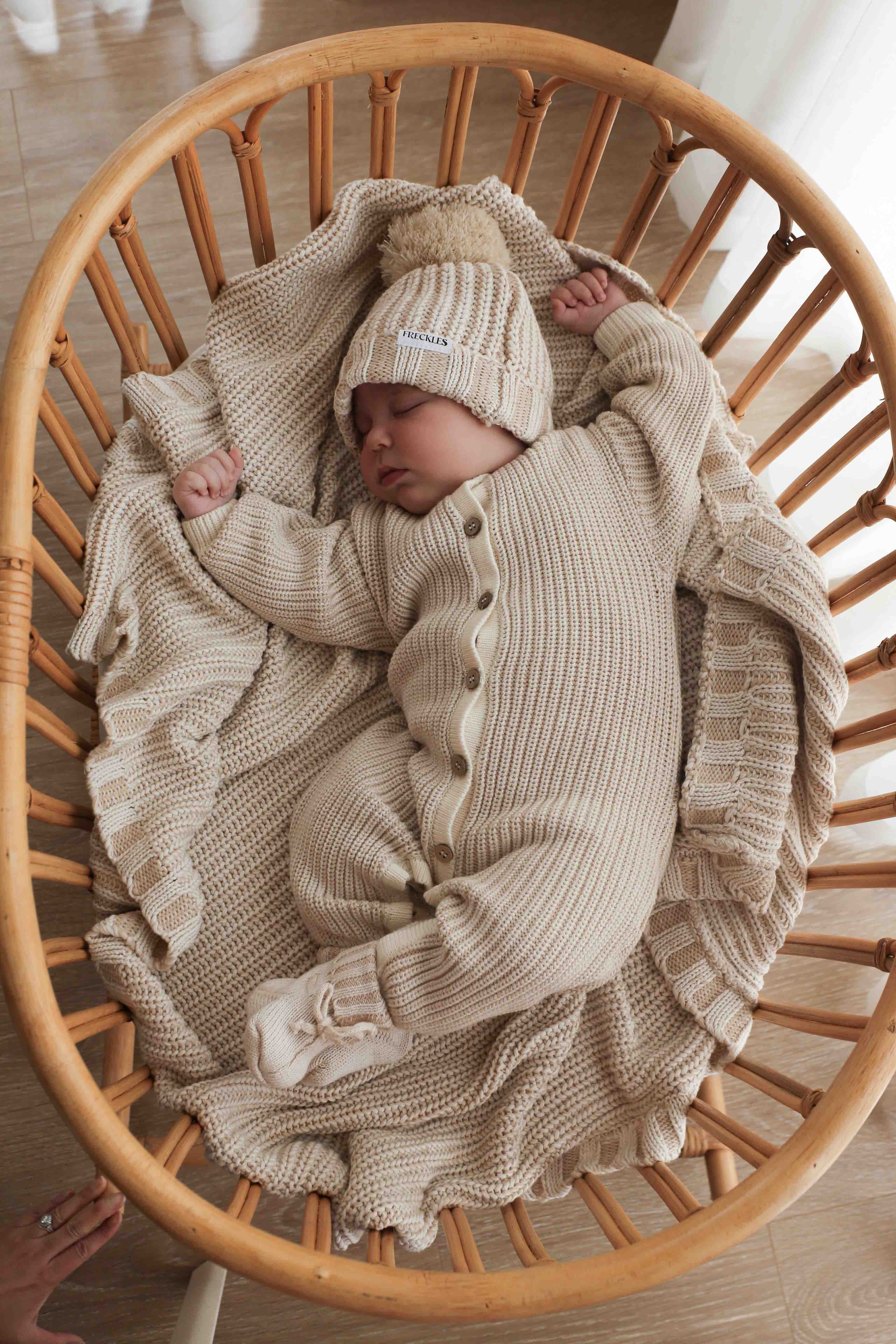 Chunky Knit Blanket | Oat