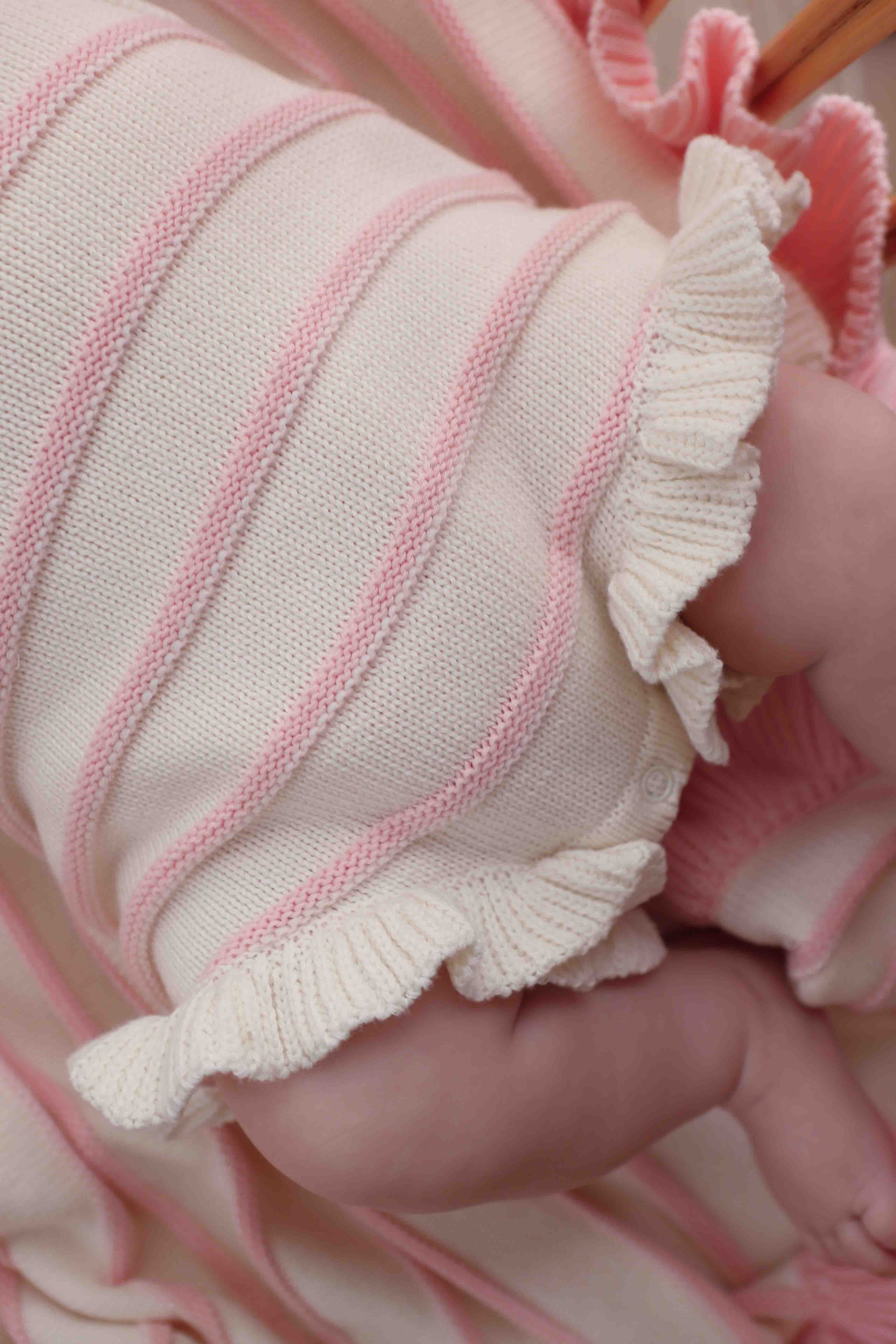 Raised Stripe Tie Romper | Sweetpea