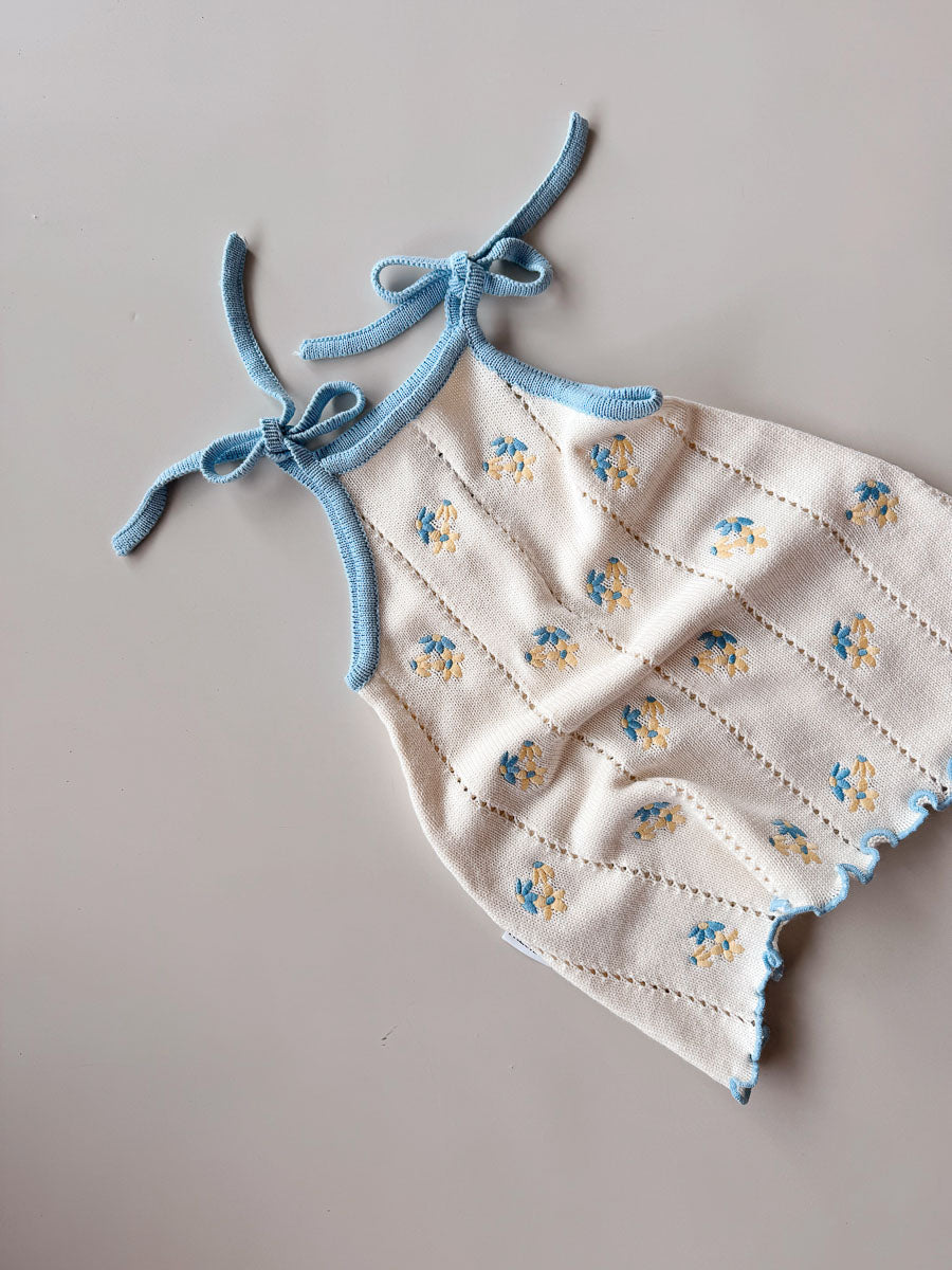 Bloom Pointelle Tie Dress | Pansy