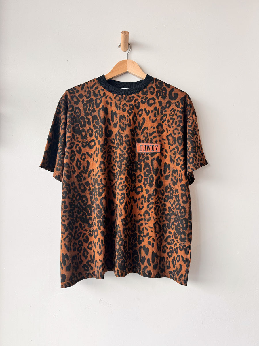 Womens SS Tee | Leopard Howdy