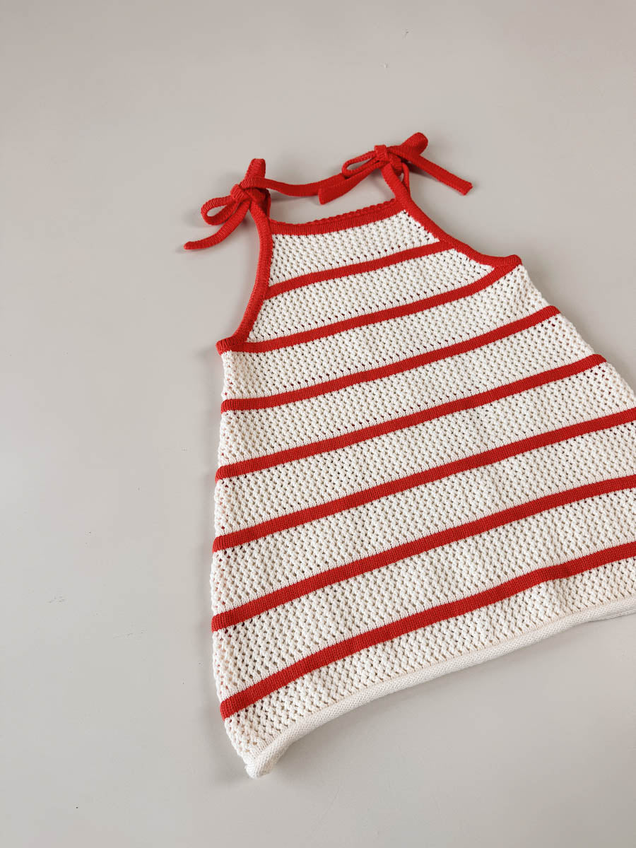 Crochet Knit Tie Dress
