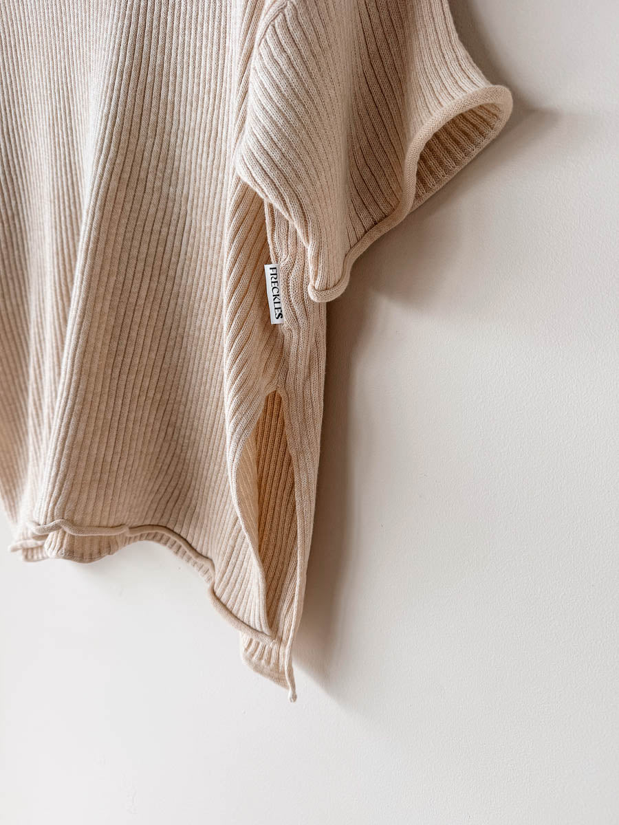 Women's Fine Rib Set | Sand