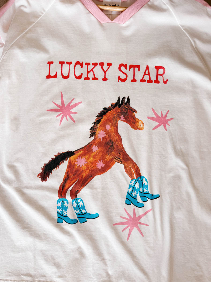 Womens SS Tee | Lucky Star White