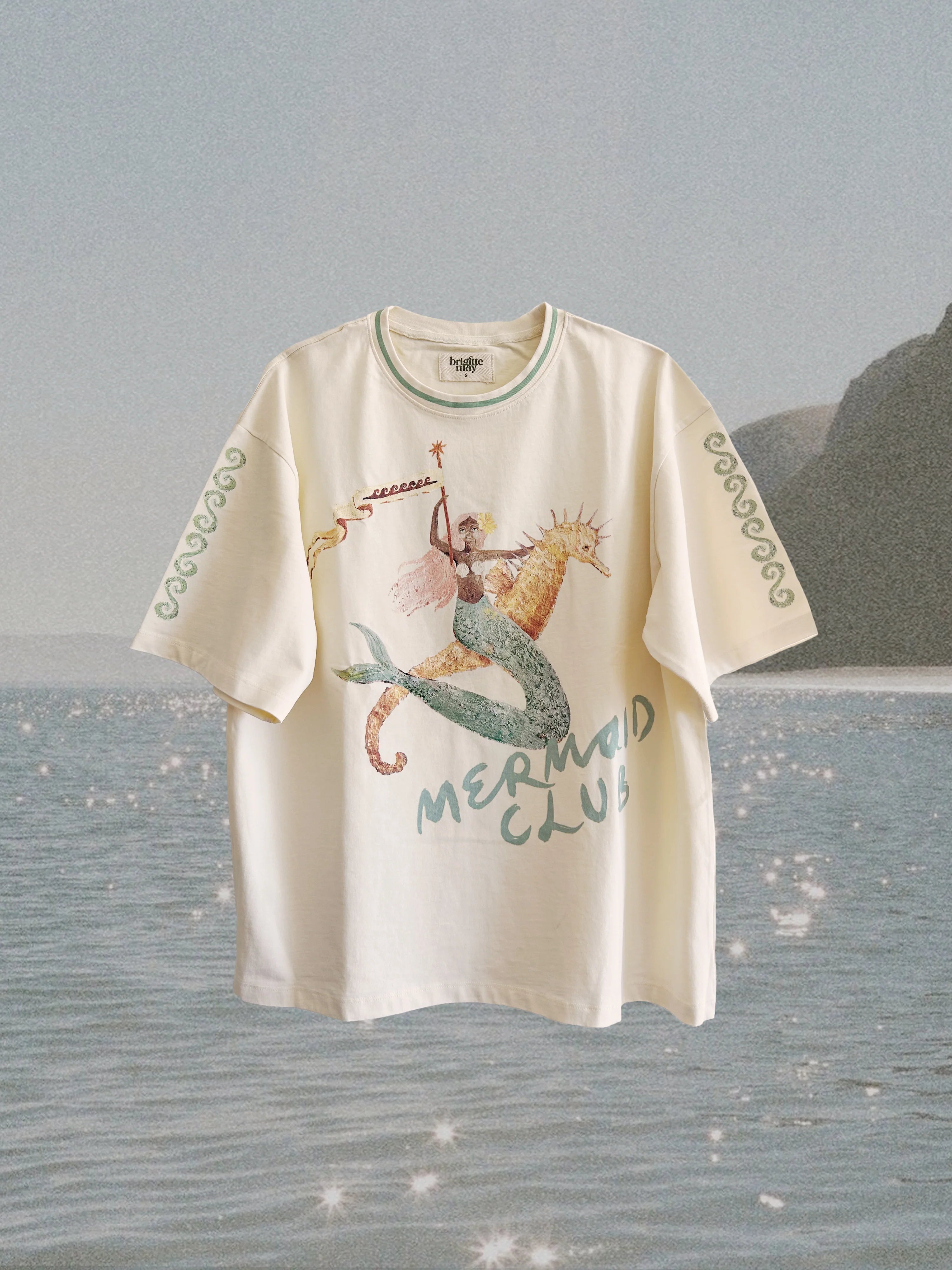 Women's Tee Mermaid Club | Cream/Sage