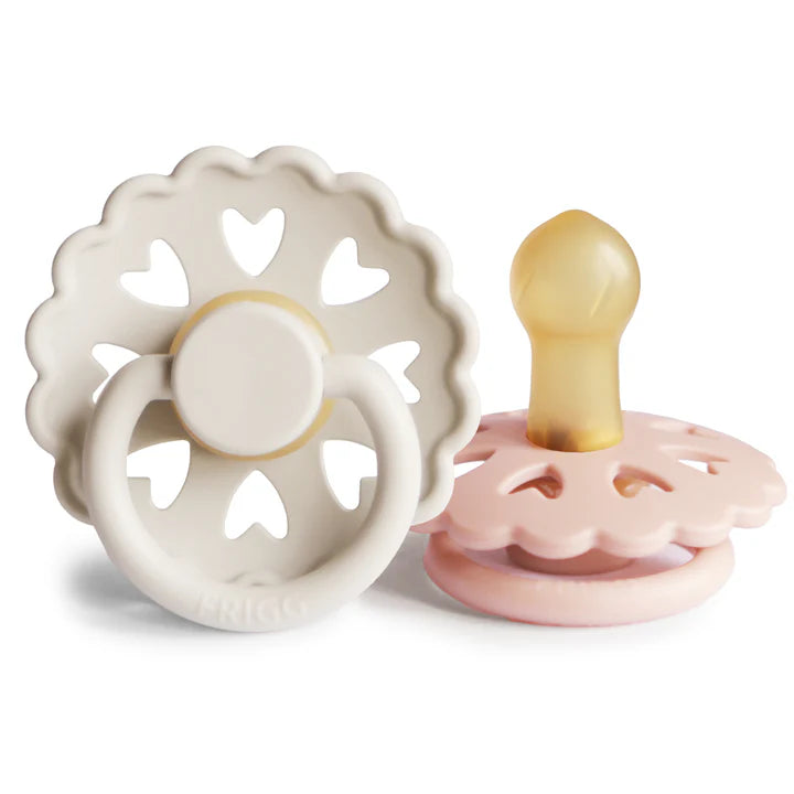 Round Latex 2-Pack Pacifiers | Fairytale | Cream Blush