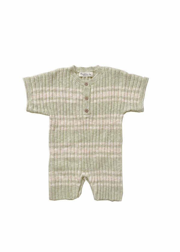 Billie Rib Romper | Honeydew
