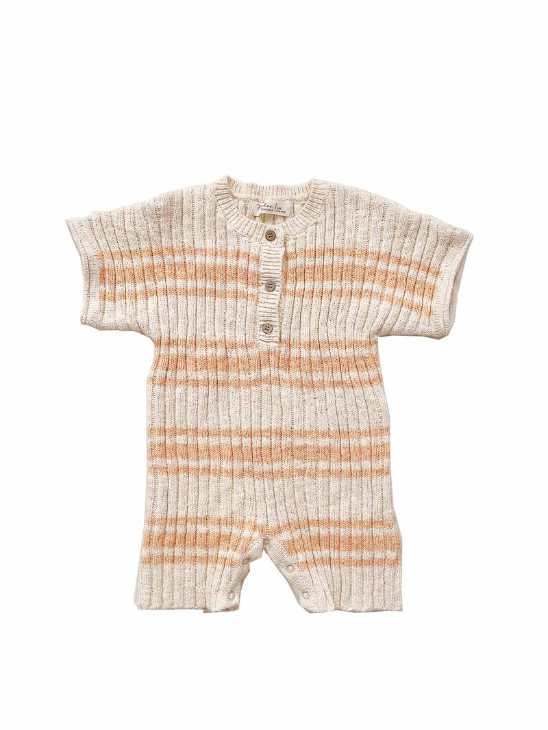 Billie Rib Romper | Peach