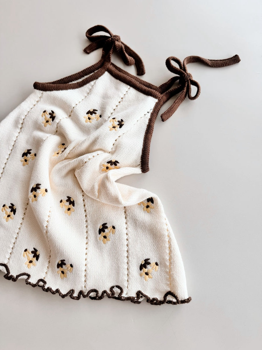 Bloom Pointelle Tie Dress | Amber