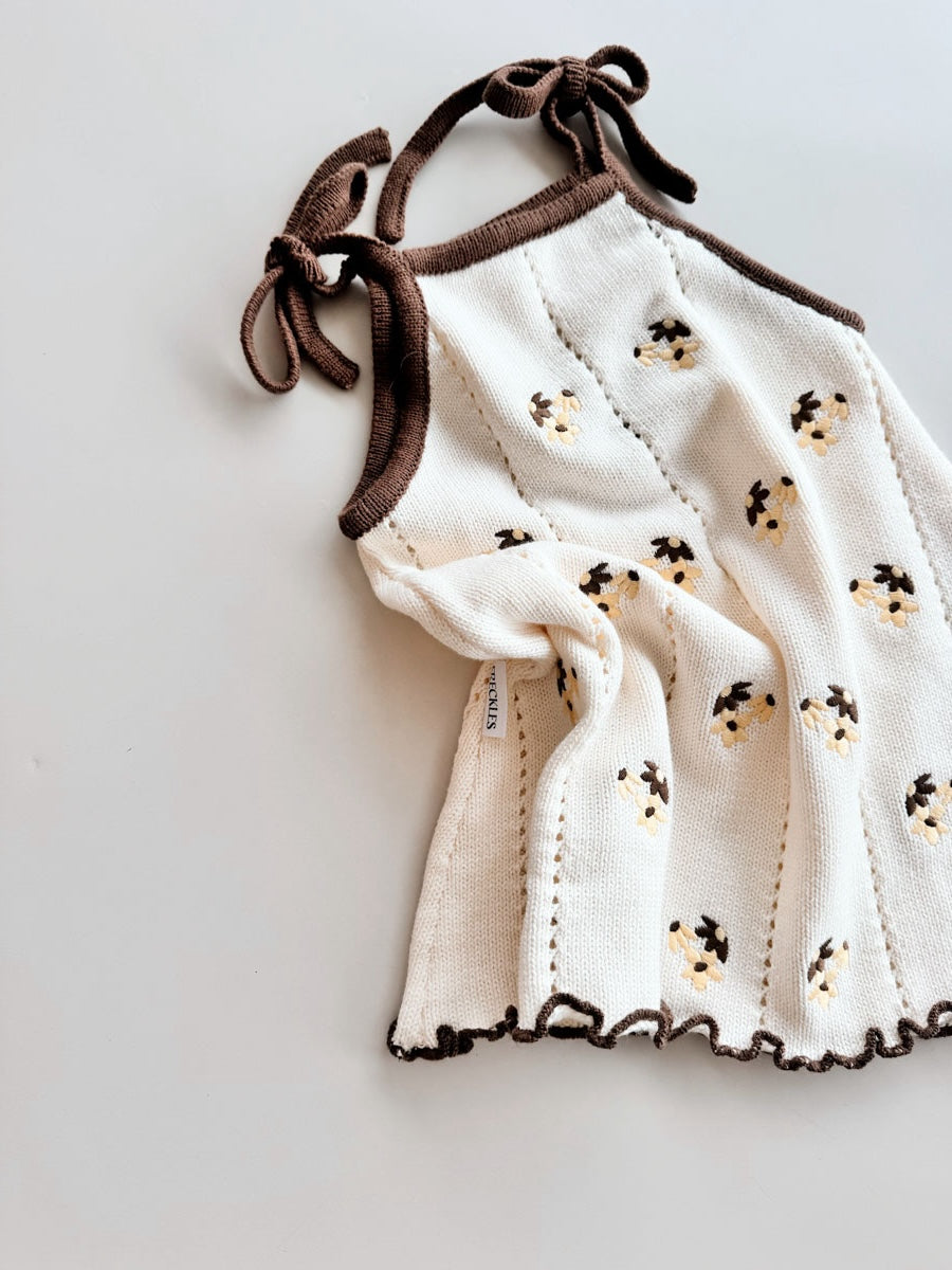 Bloom Pointelle Tie Dress | Amber