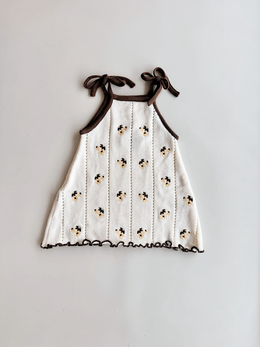 Bloom Pointelle Tie Dress | Amber