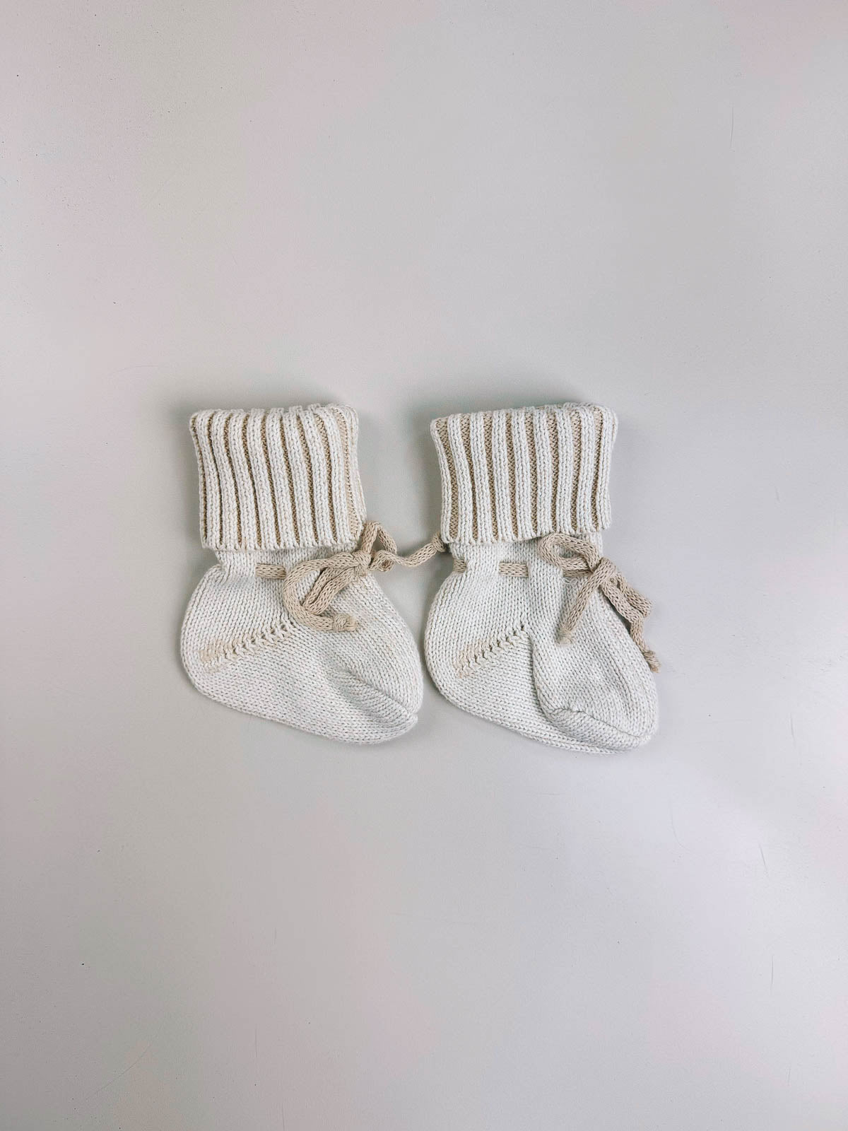 Andy Cotton Rib Booties | Biscuit