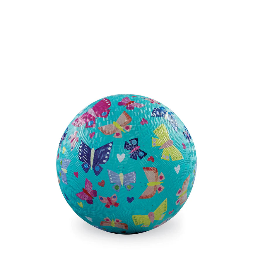 5" Playground Ball | Butterfly Rainbow | Aqua