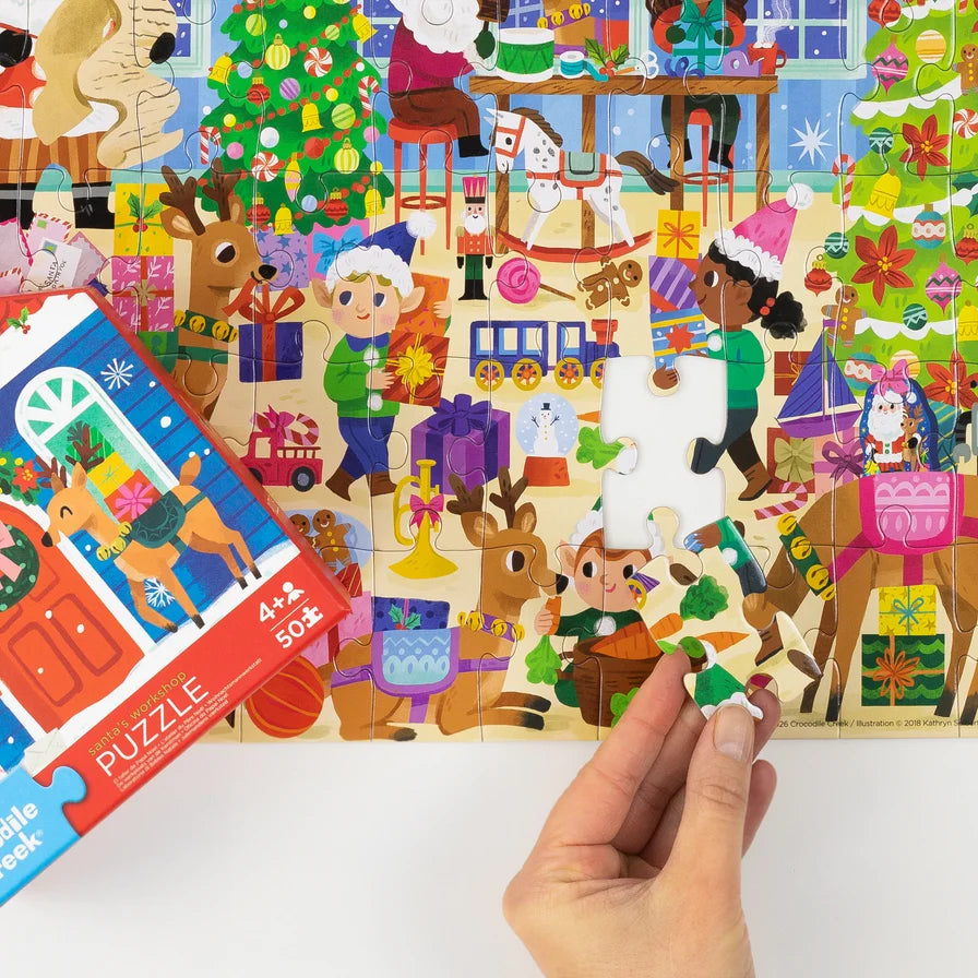 Flat House Puzzle 50 pc | Santa's Workshop