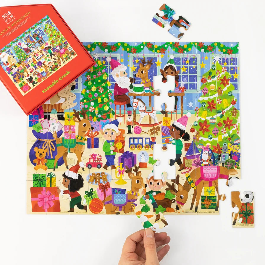 Flat House Puzzle 50 pc | Santa's Workshop