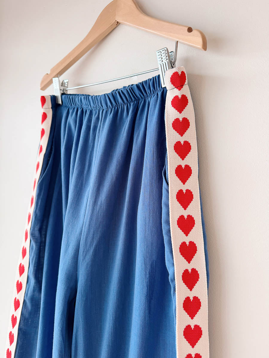 Women's Pants | Royal Blue/Heart Trim