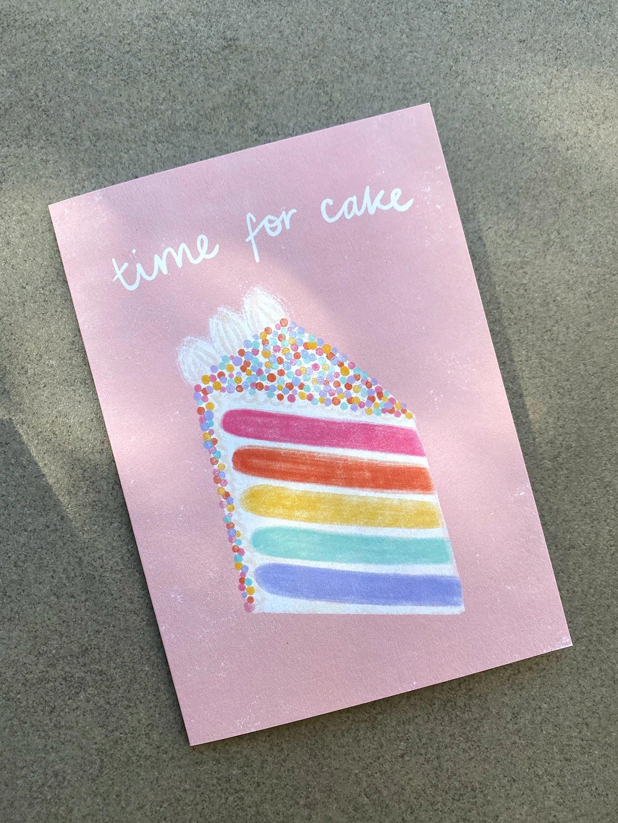 Card | Pink Time For Cake Birthday