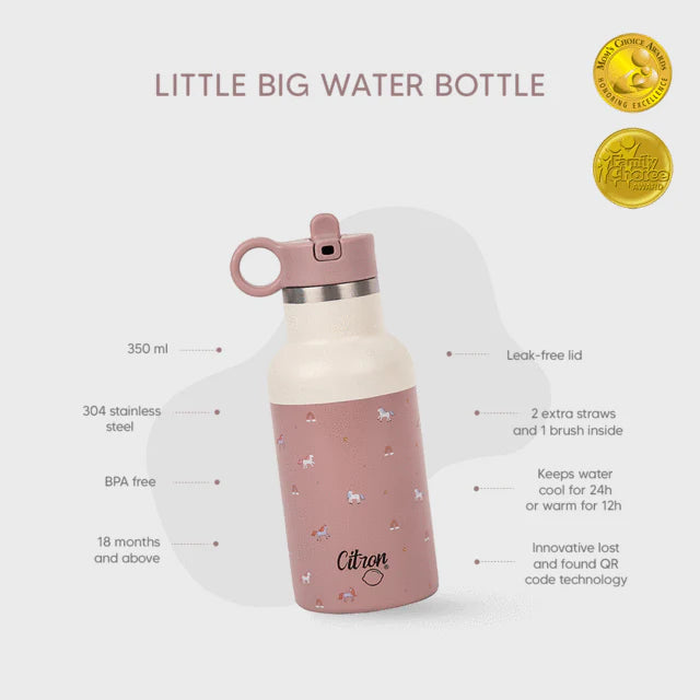 Unicorn Insulated Kids Water Bottle | 350ml