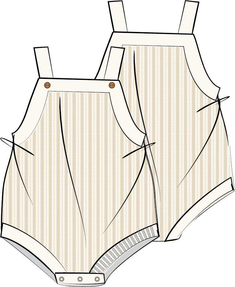 Chunky Button Romper | Oat
