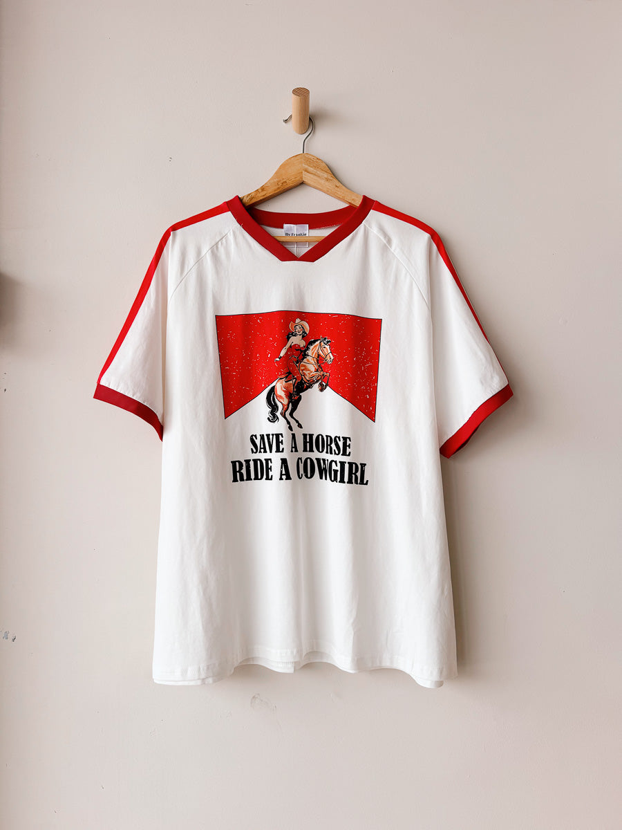 Womens SS Tee | Save a Horse Cowgirl