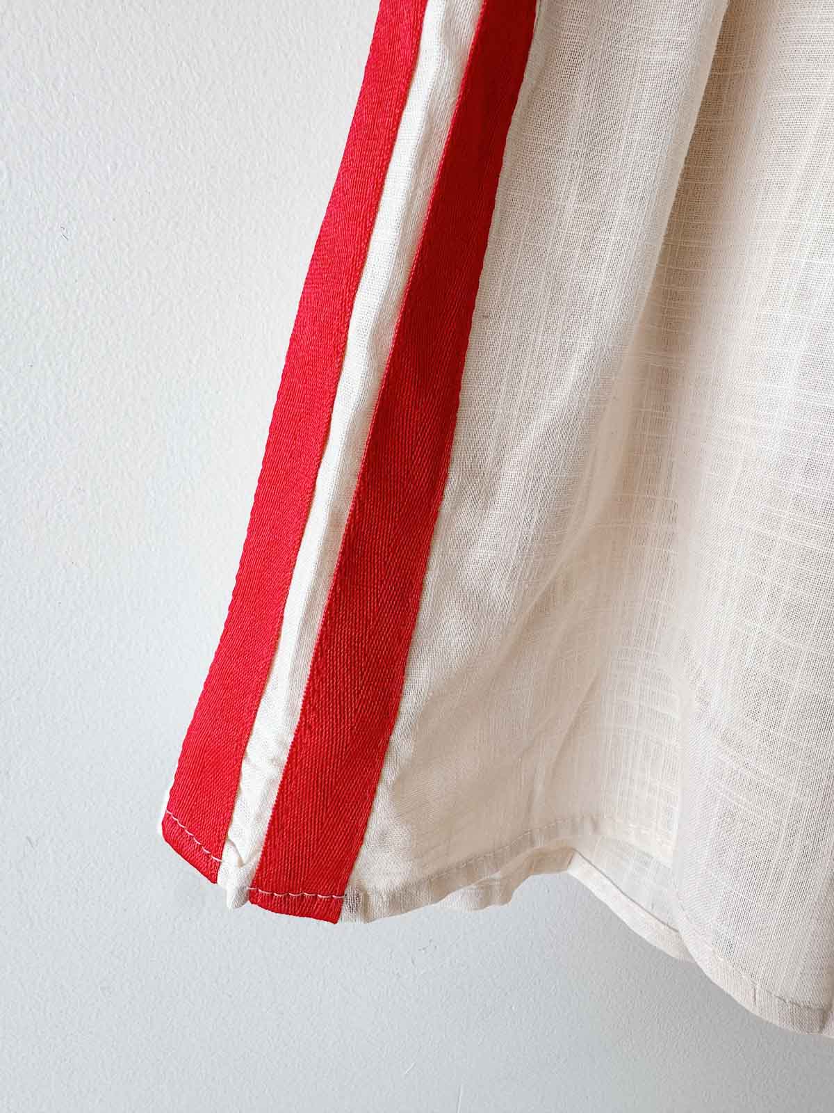 Women's Shorts | Beige Red Racer Stripe