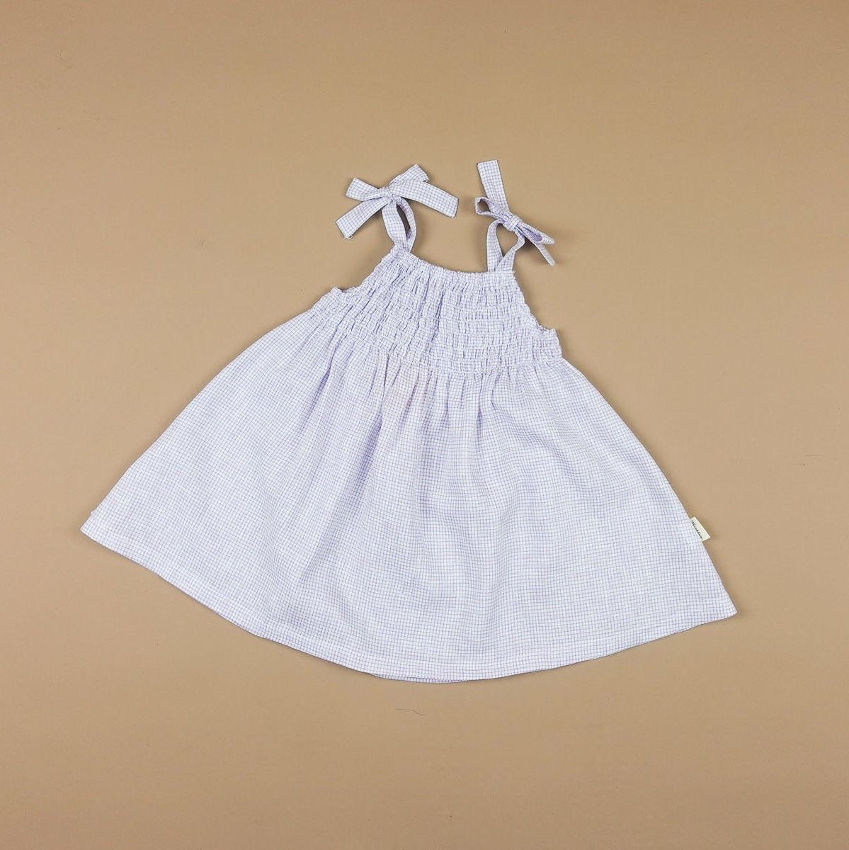 Millie Shirred Tie Dress | Lilac