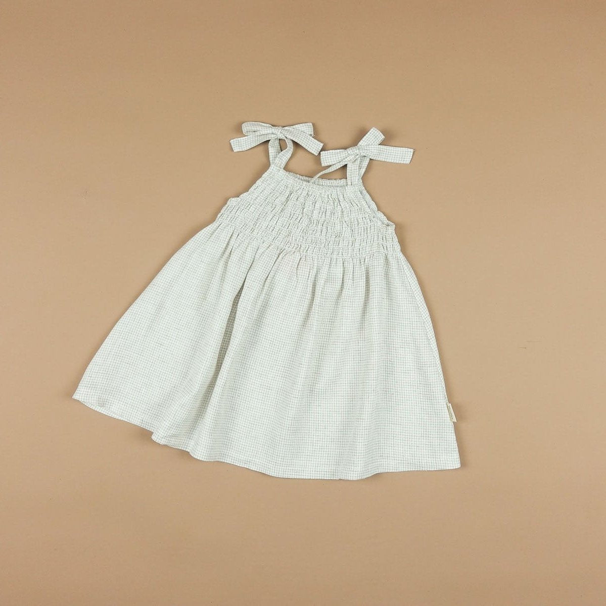 Millie Shirred Tie Dress | Oat