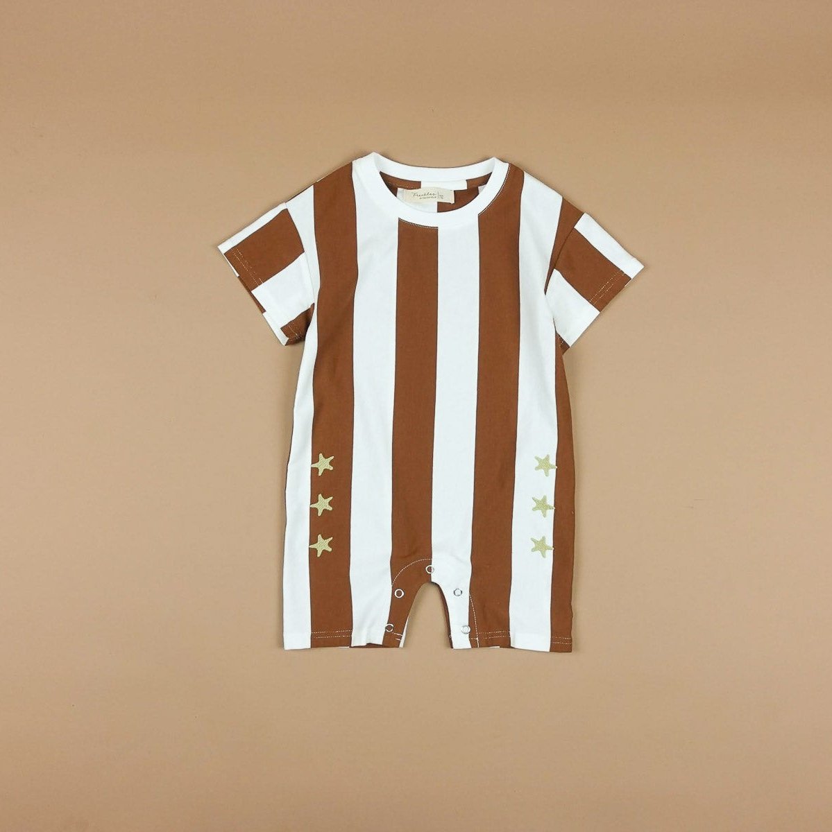 Boone Stripe Romper | Star Embroidery