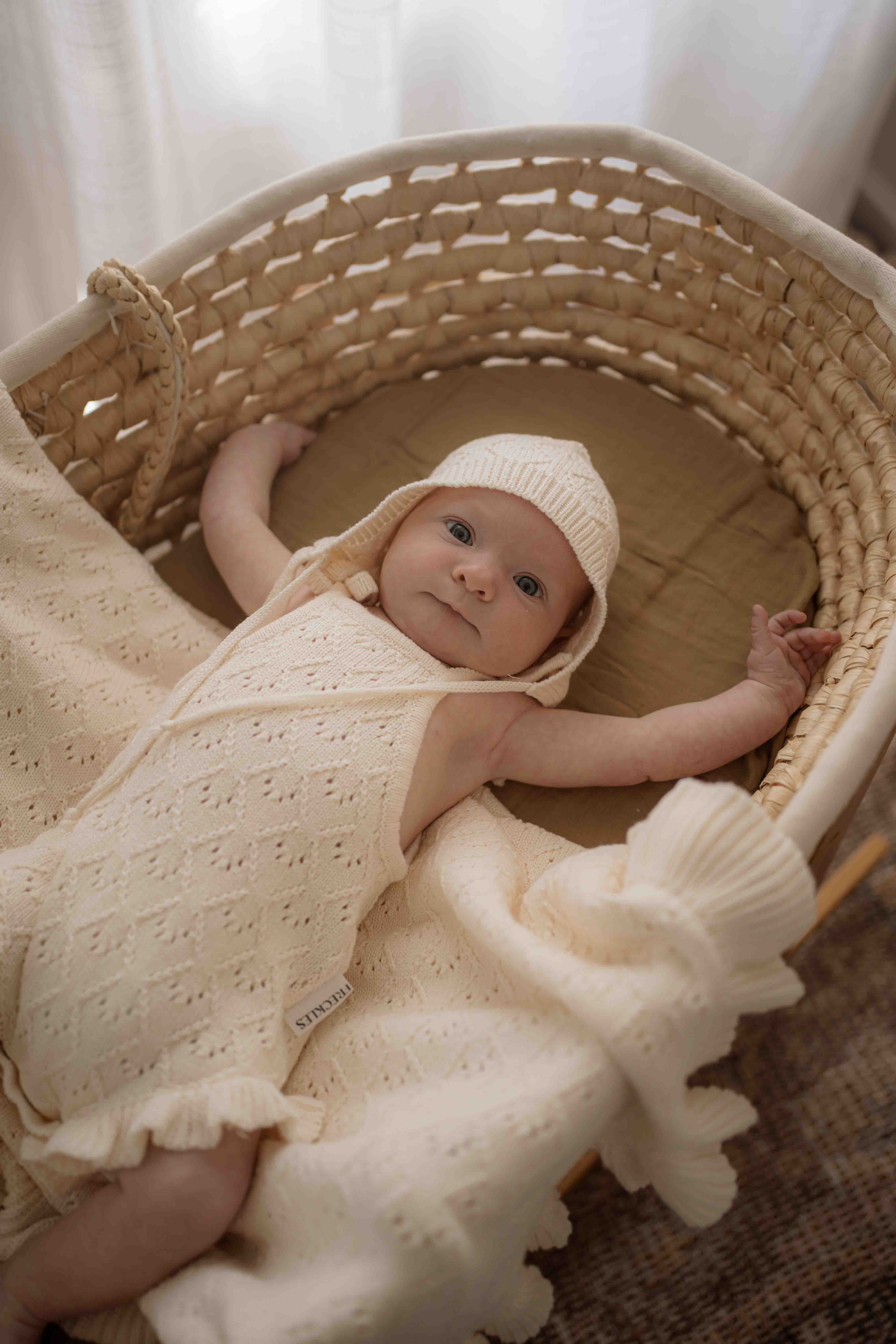 Mila Pointelle Tie Romper | Snow