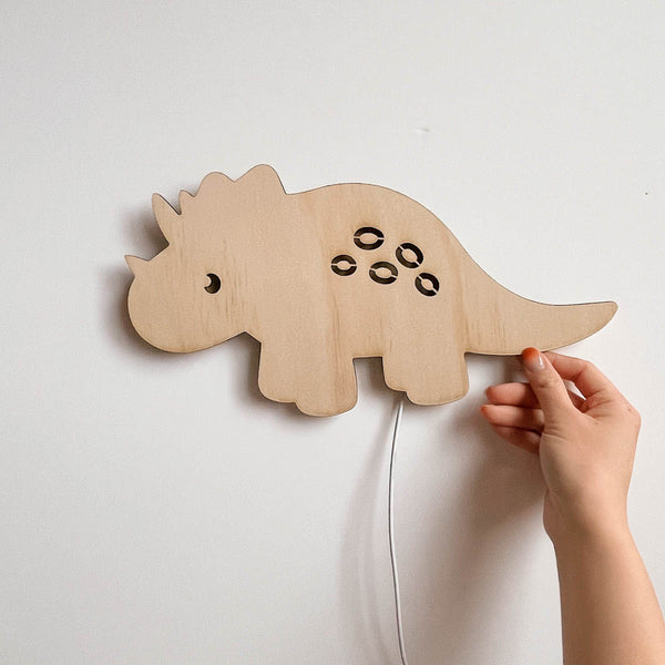 Wooden Night Light l Dinosaur