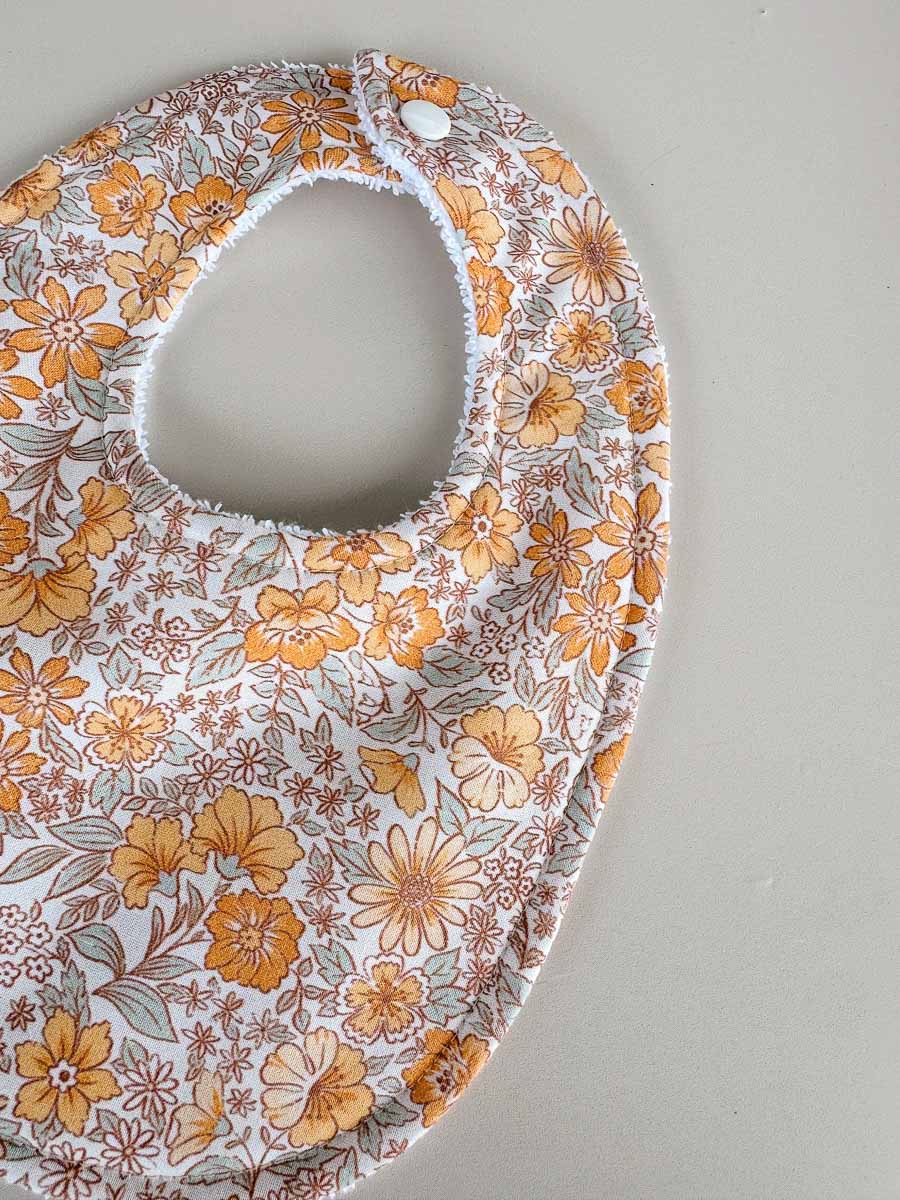 Cotton Dribble Bibs | Vintage Floral