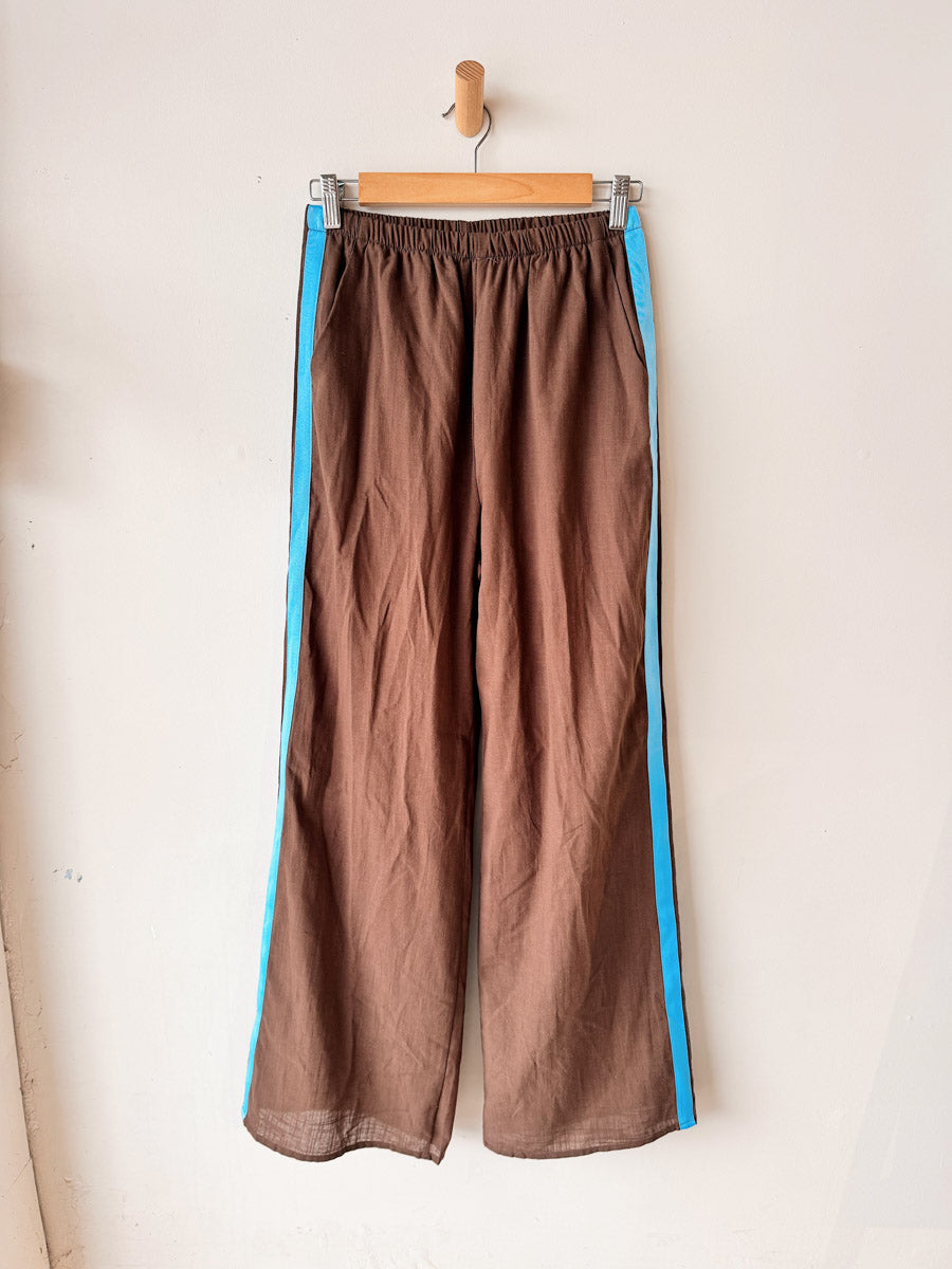 Women's Pants | Choc Blue Racer Stripe