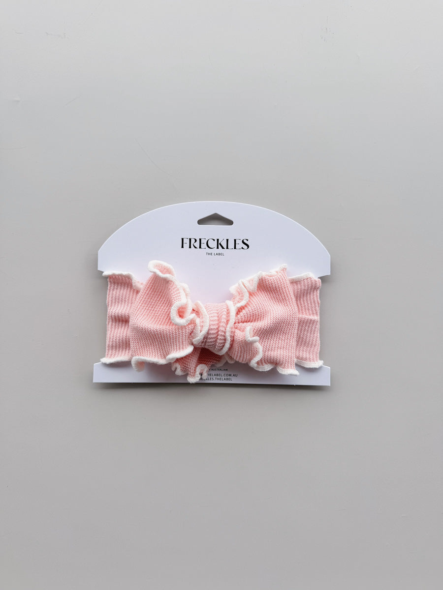 Knit Frill Baby Headband | Sweetpea/Snow