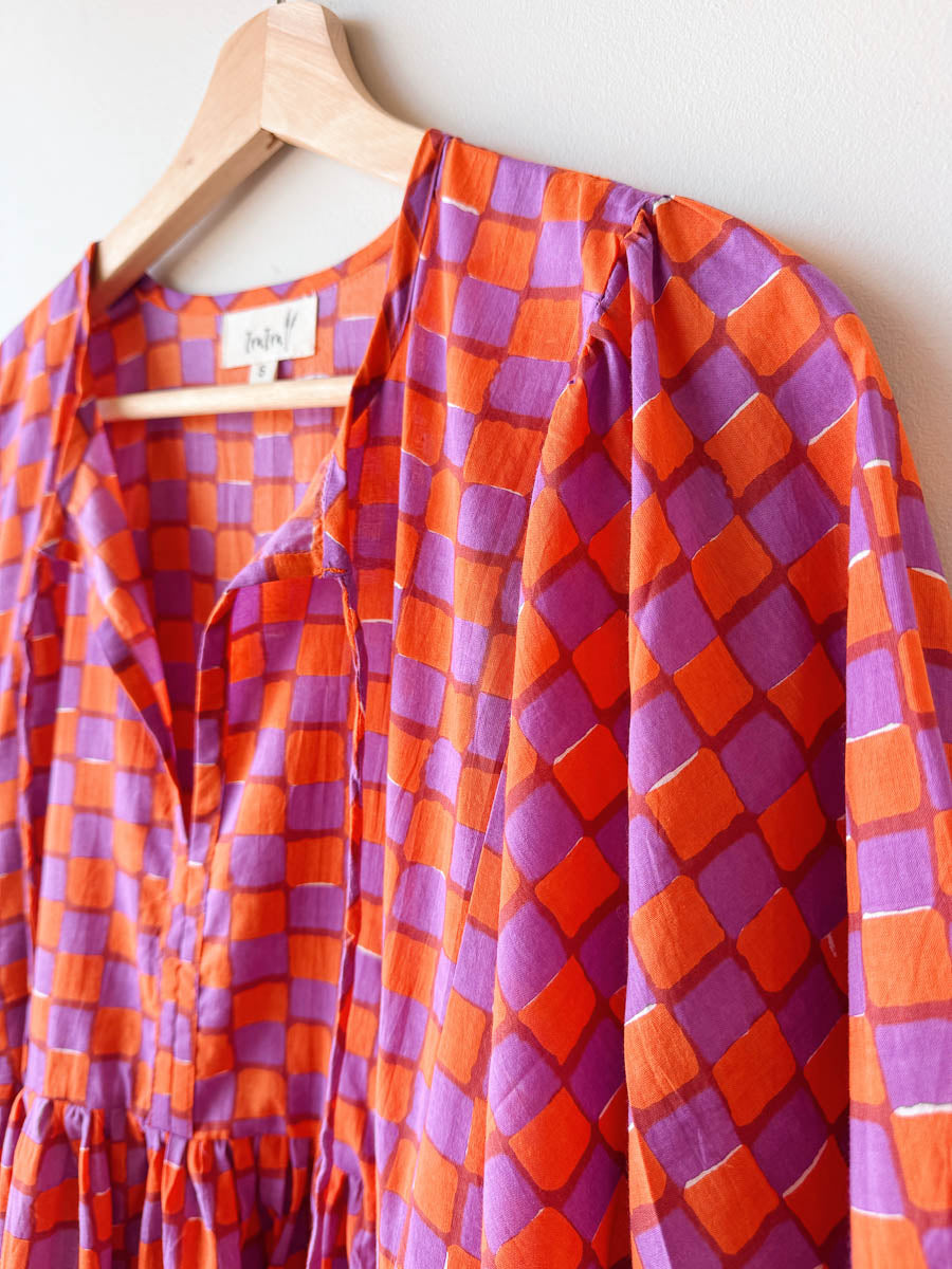 Willow Organic Cotton Midi | Dusk Check