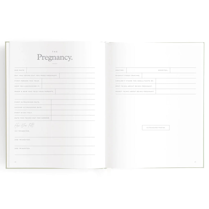 Baby Journal Book l Pistachio